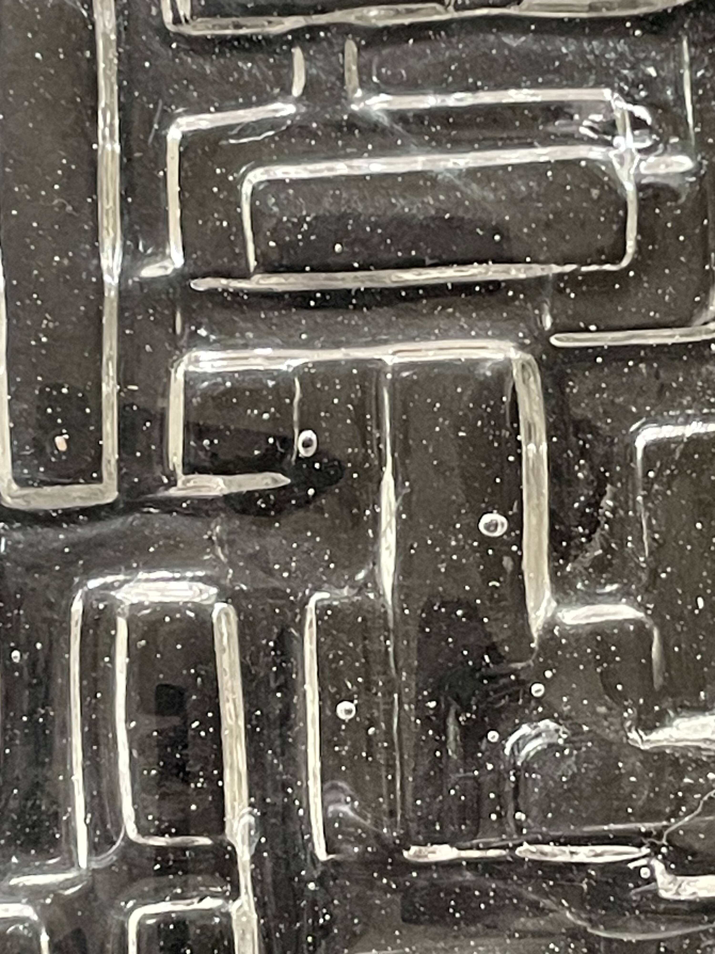 Round vintage glass ceiling light 24cm