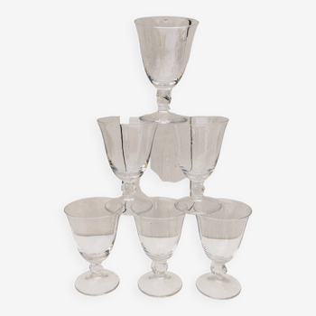 Six verres apéritif cristal Daum  modèle Orval