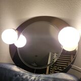 Smoked oval mirror, Italy, 1970