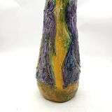 Figurative art majolica vase dated 1957 signed Agostino Pastene