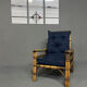 Fauteuil en rotin et son assise neuve extérieure