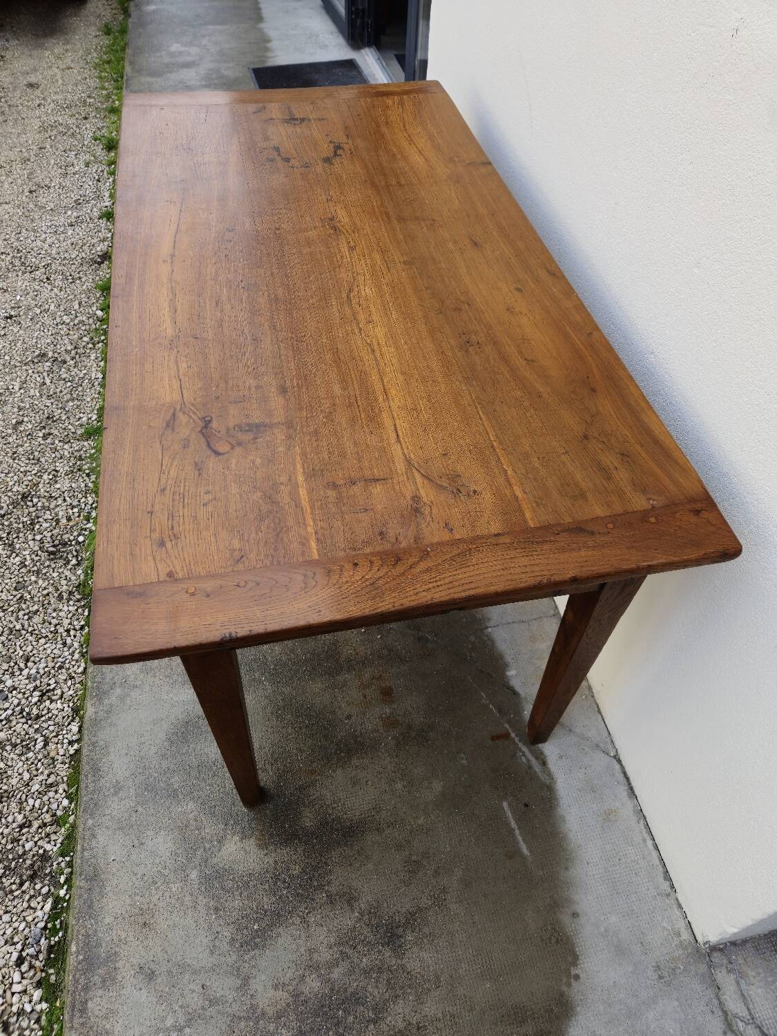 Antique rustic farmhouse table made in the 1900s - 1.54m