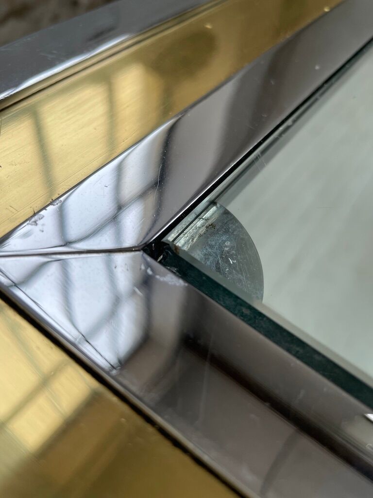 Brass chrome coffee table