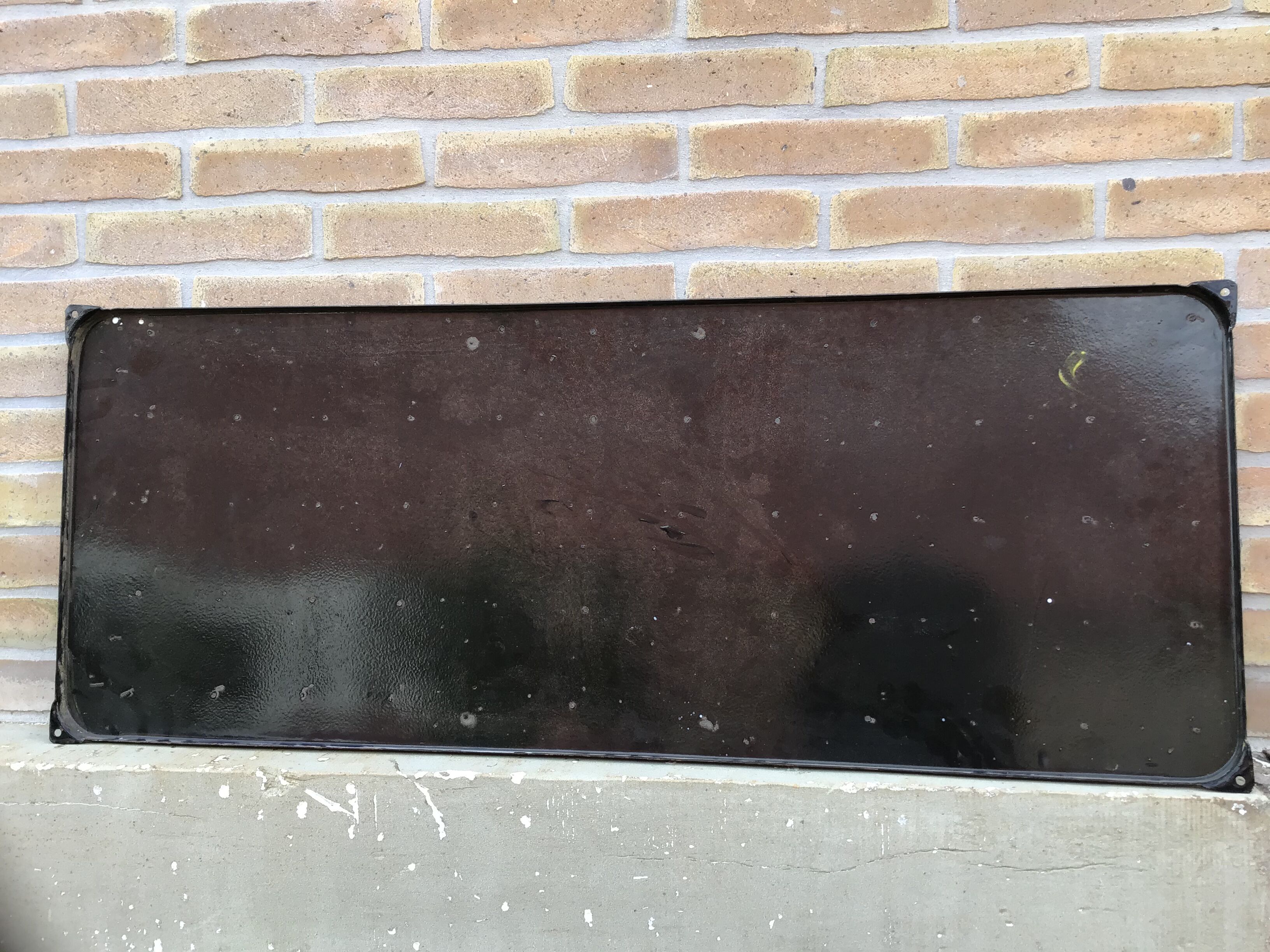 Strasbourg Alsatian enamelled enamel plate