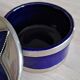 Moroccan ceramic and silver metal box