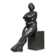Seated female sculpture by Francine Govers, Netherlands, 1990s