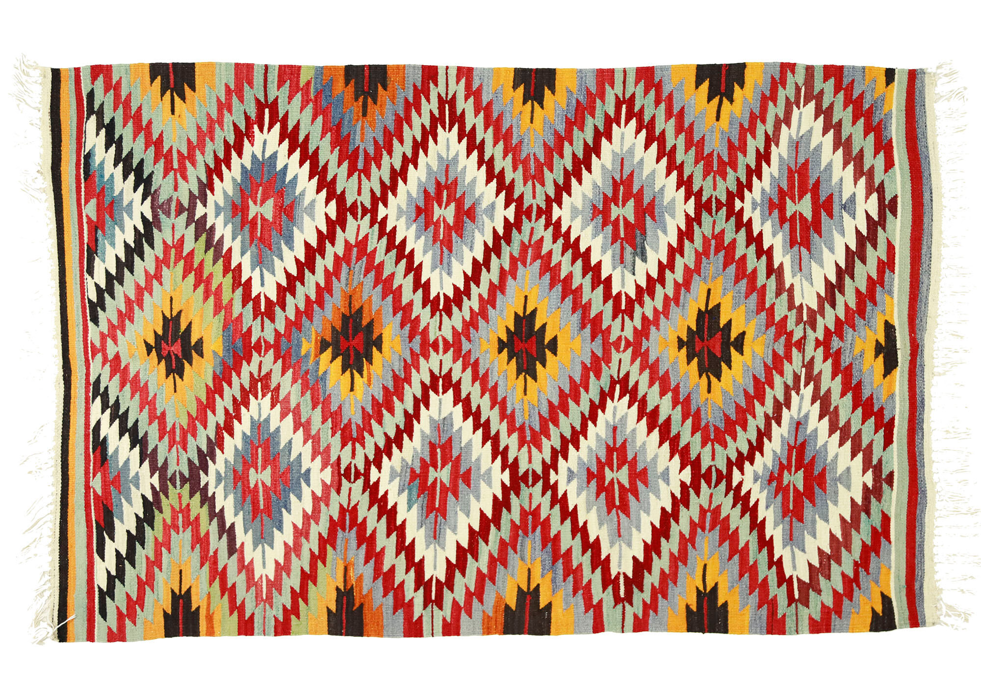 Anatolian handmade kilim rug 183 cm x 135 cm