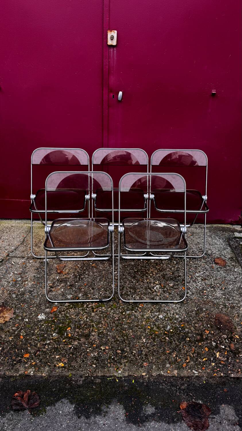 Lot de 5 chaises Plia - Giancarlo Piretti