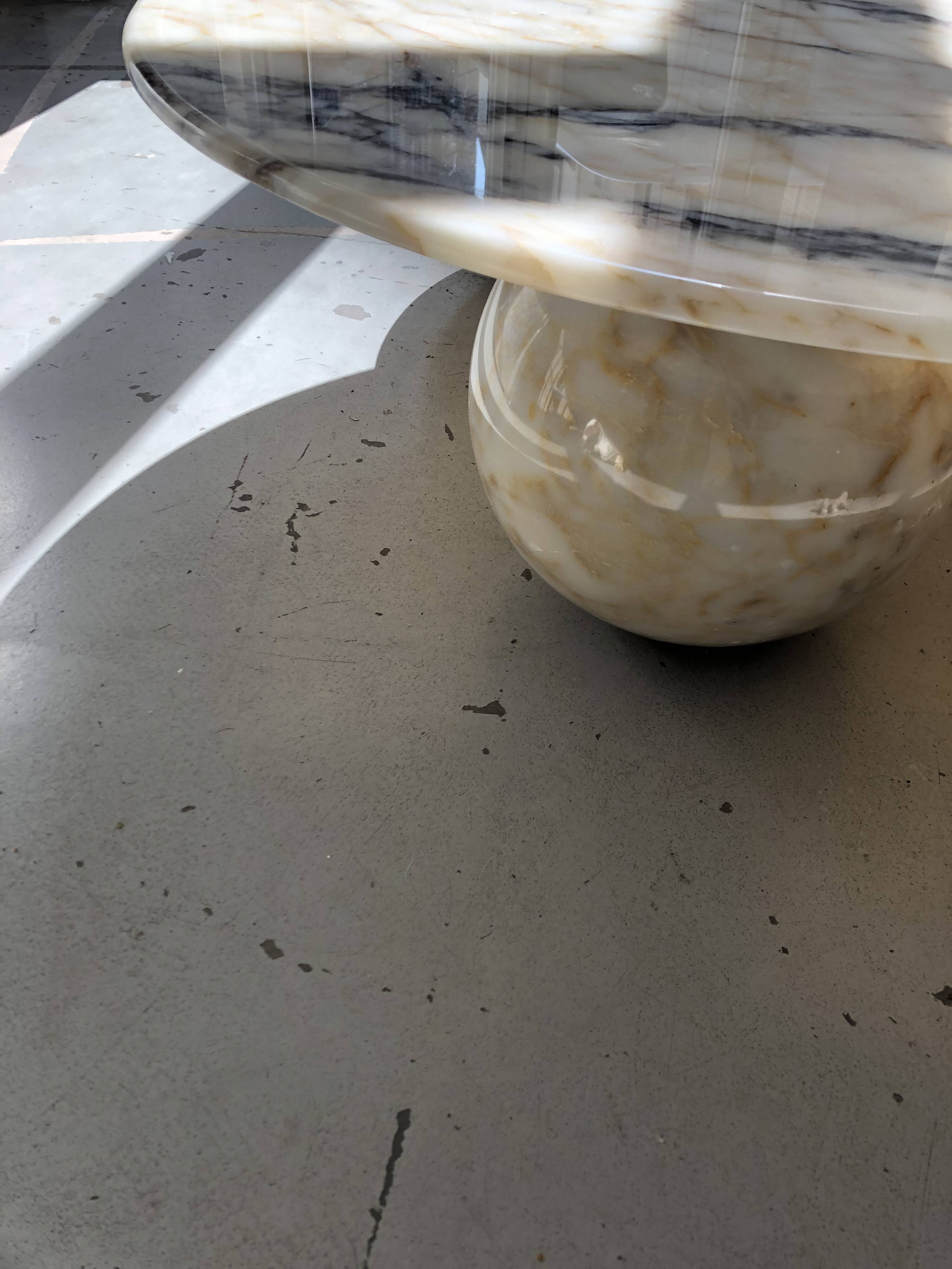 Calacata Viola marble coffee table