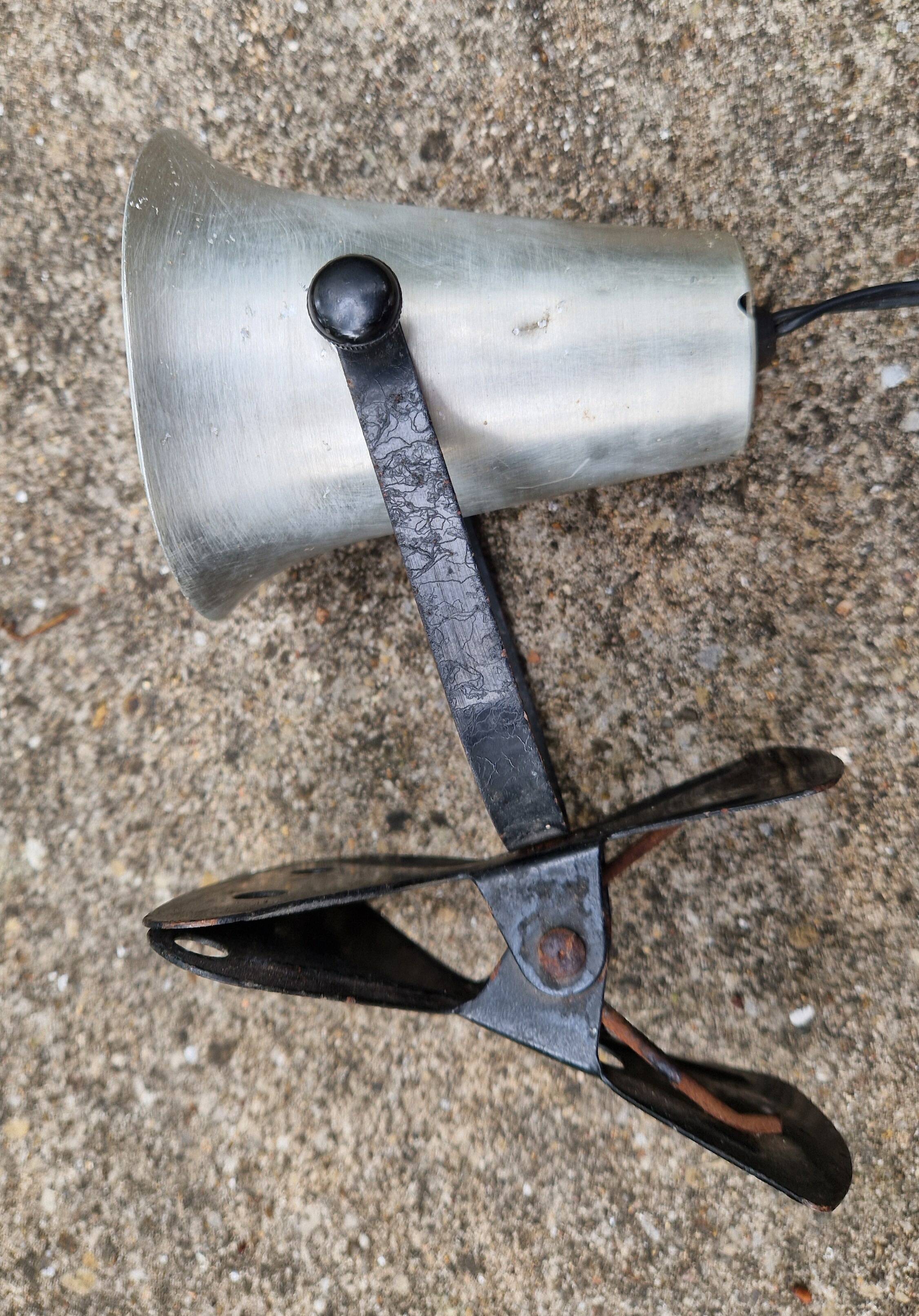 Small 1960s clamp spotlight
