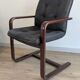 Pair of vintage cantilever armchairs in rosewood veneer.