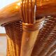 Set of 2 armchairs in adult varnished woven rattan