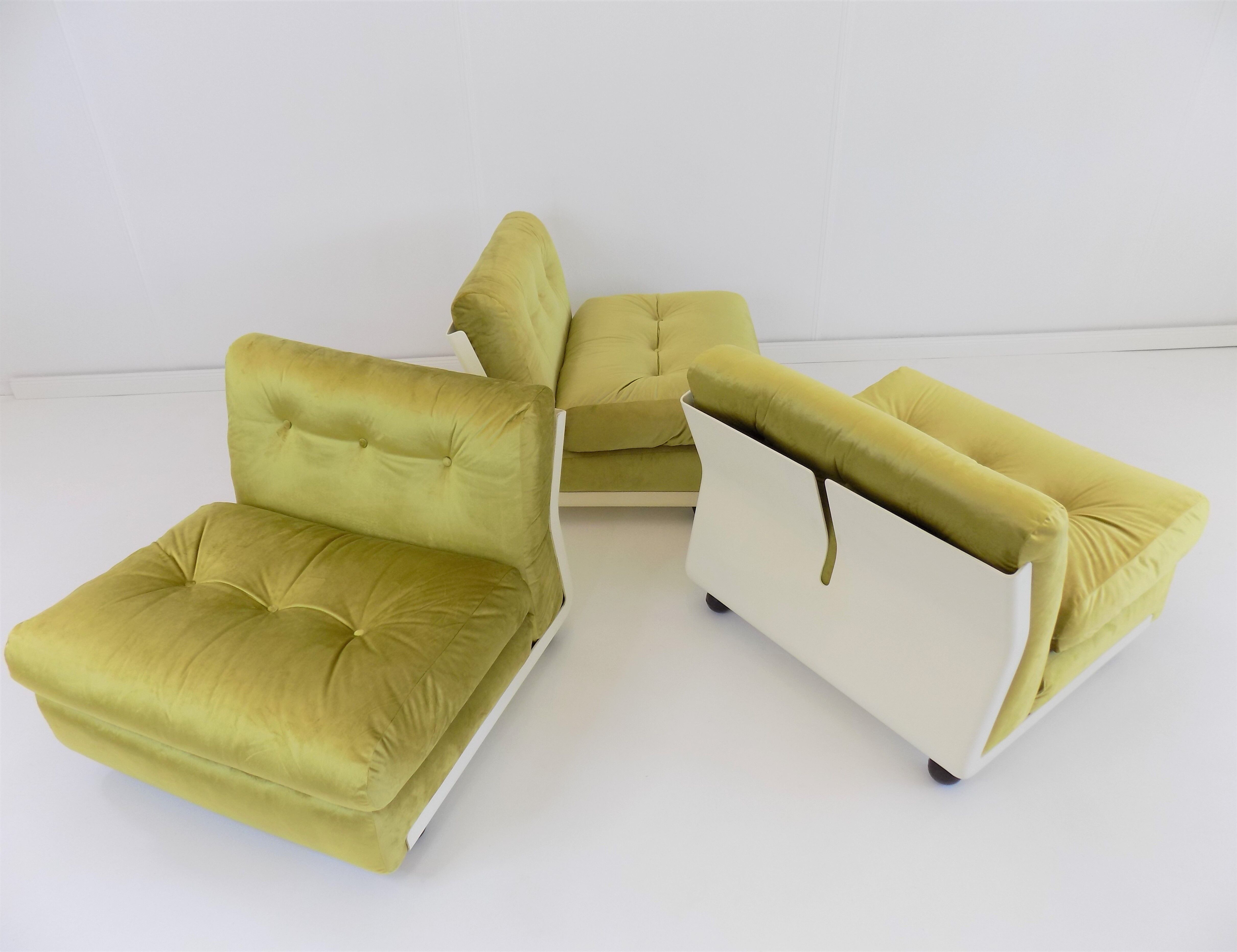 Ensemble de 3 chauffeuses par Mario Bellini, C&B Italia Amanta