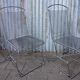 Set of 4 wire chairs, 1980s