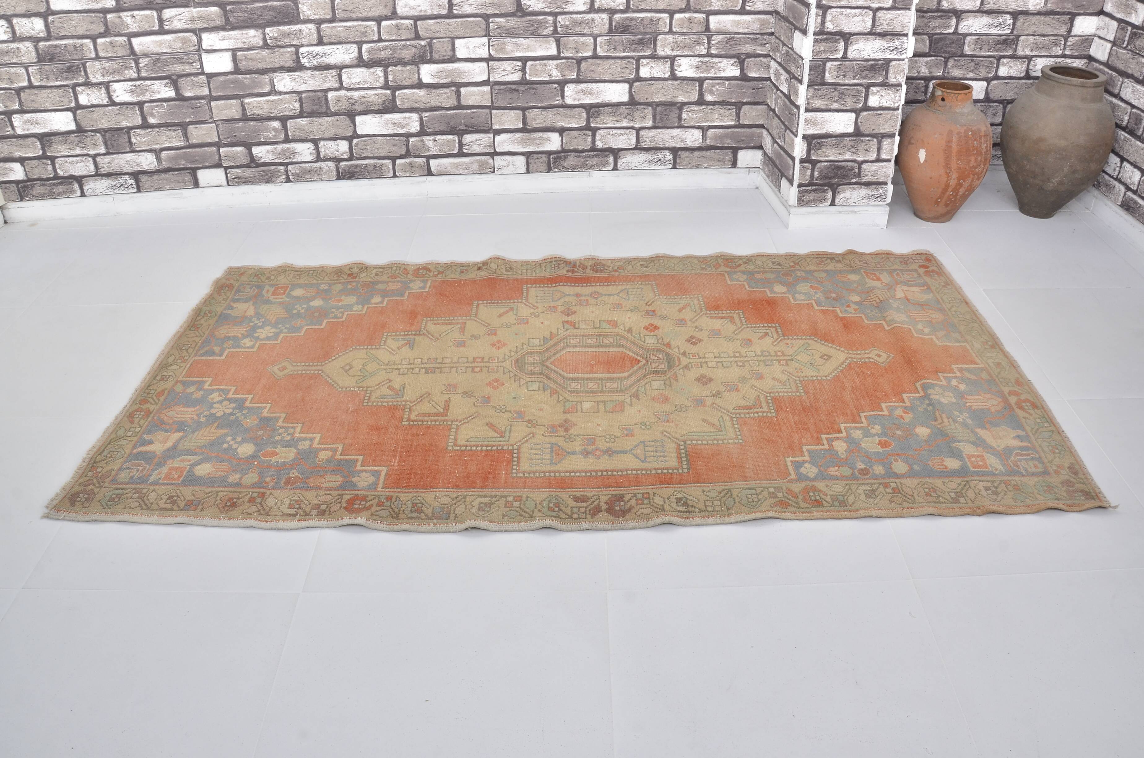 Oushak Handknotted Vintage Carpet sku 2414