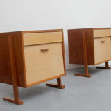 Pair of bedside tables bicolor and formica 1950