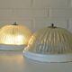 Vintage sconces set of 2 ceiling flush mount lights ice glass Austria 1970s