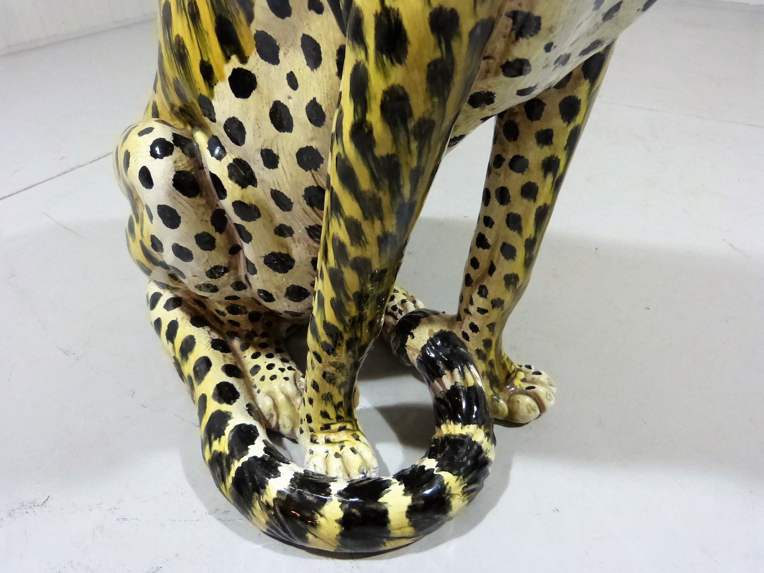Vintage terracotta Cheetah, Italy 1960