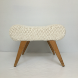 Vintage pouf white bouclette