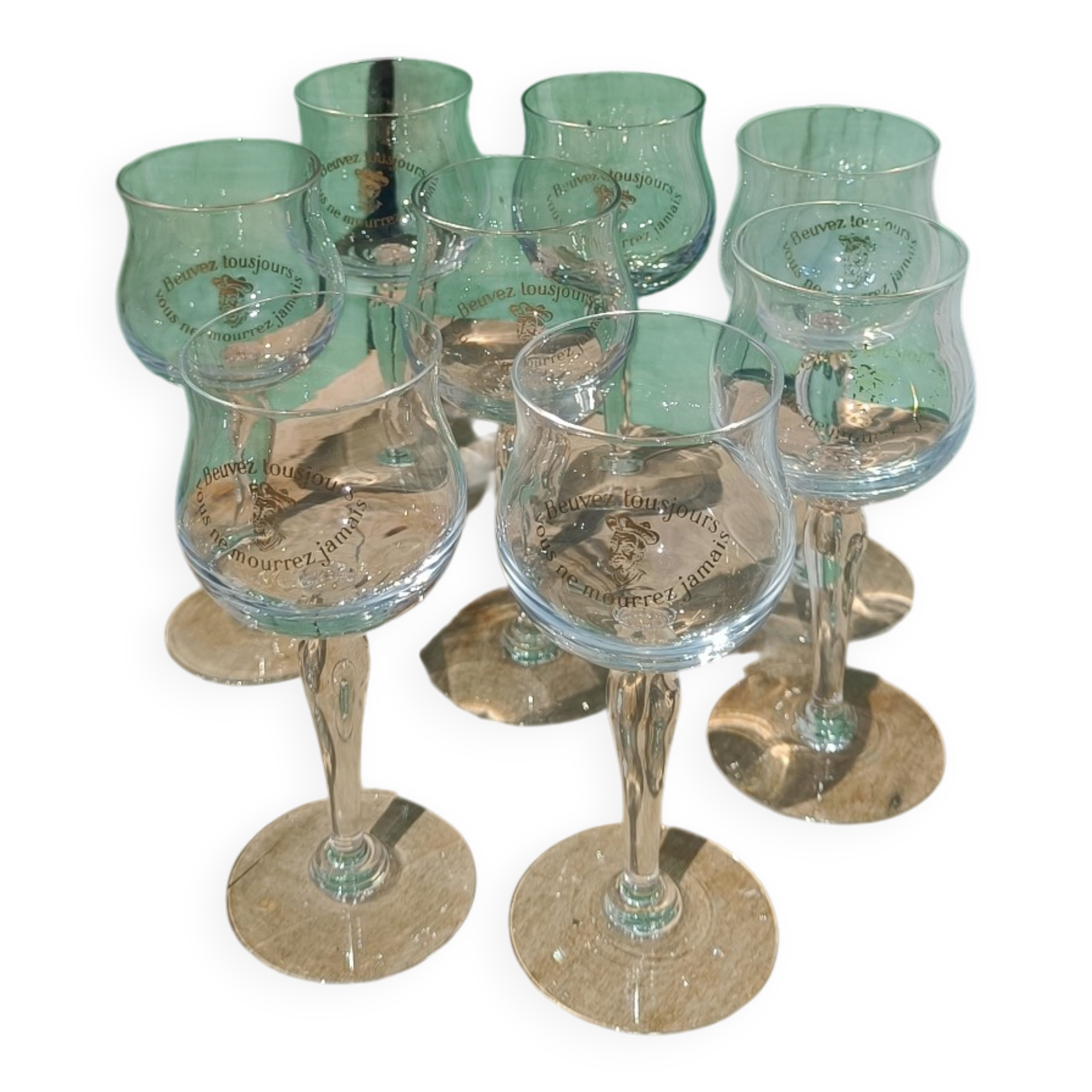 Chinon Rabelaisian glasses – Touraine – vintage glassware