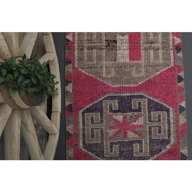 Tapis vintage turc en laine et coton noué à la main, années 1970