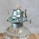 Antique glass oil lamp, dove decoration, An Qing China