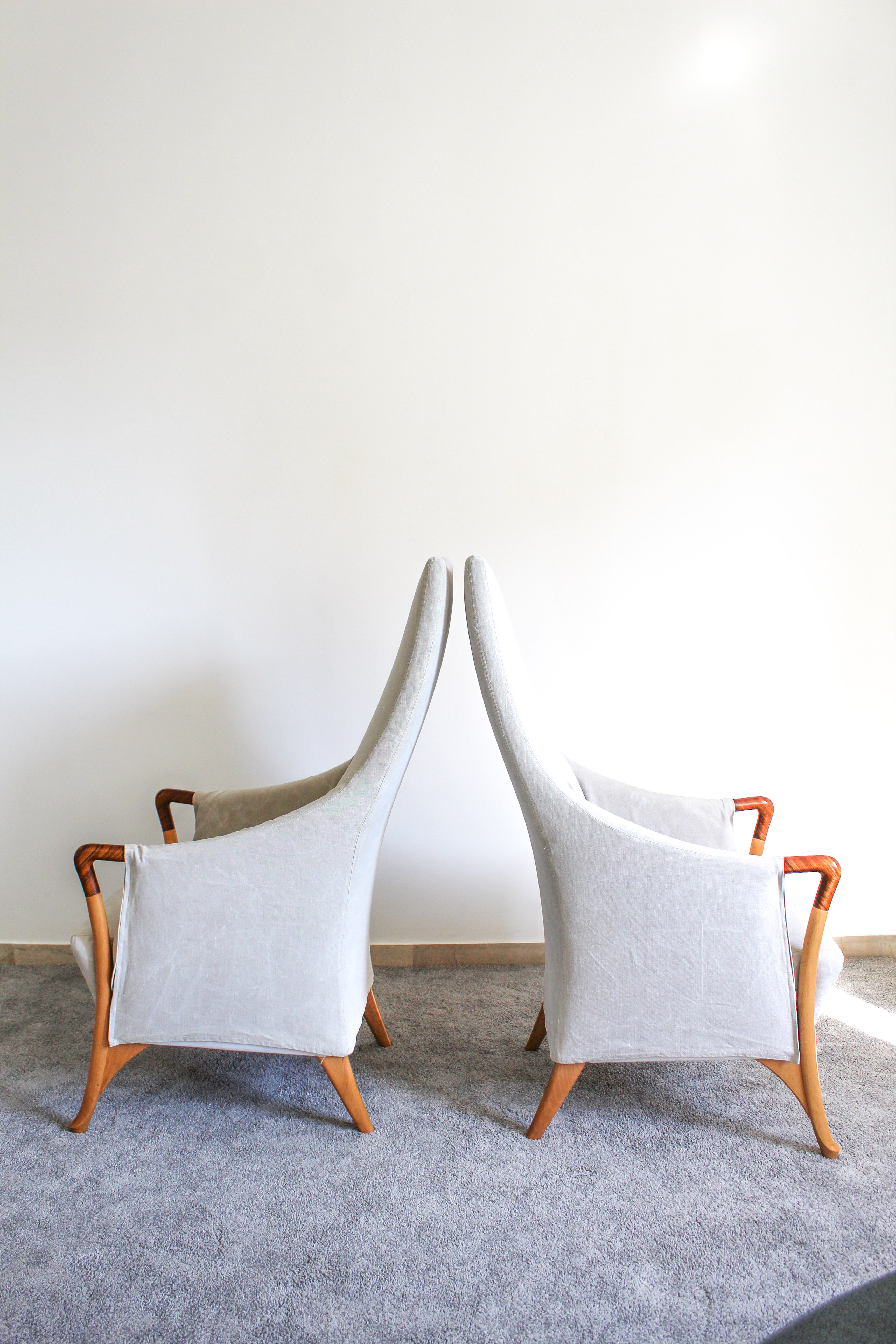 Pair of Armchairs "Progetti" Umberto Asnago for Giorgetti, signed, italy 1980s