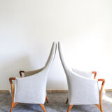 Pair of Armchairs "Progetti" Umberto Asnago for Giorgetti, signed, italy 1980s