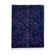 Modern Moroccan carpet dark blue