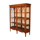Vitrine en acajou et ronce de noyer avec éclairage, XIXème siècle