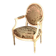 Louis XVI style armchair in cream lacquered wood