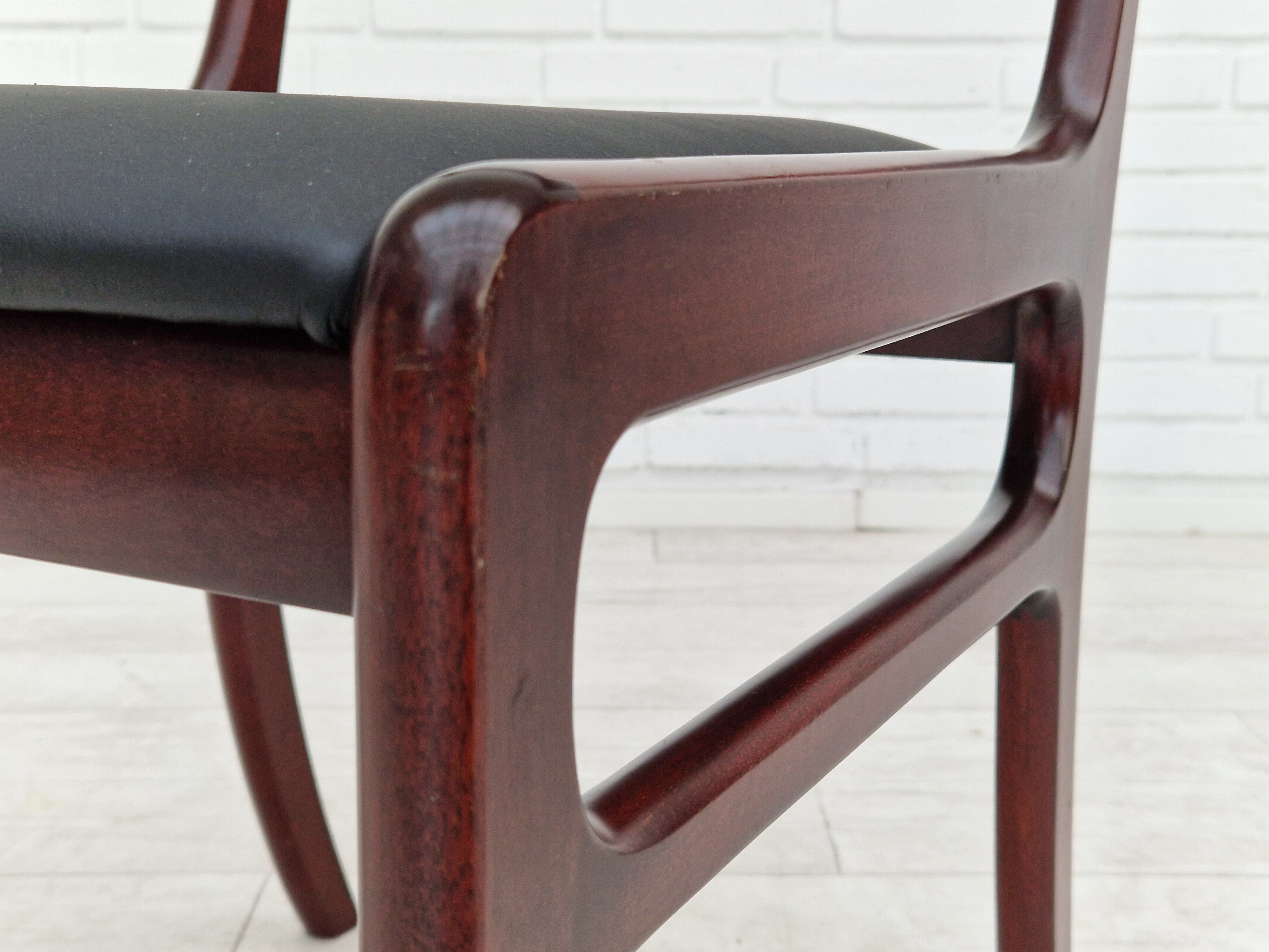 Danish design by Ole Wanscher, set of dining chairs 70s,