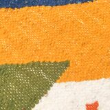 Ecru Berber kilim with colorful patterns 303x198m
