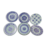 Magnificent service of 6 plates Robert Picault - Vallauris