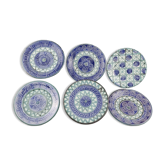 Magnificent service of 6 plates Robert Picault - Vallauris