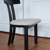 Set of 4 Oak "T-Shape" dining chairs