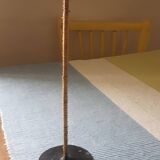 Iron and rattan candle holder
