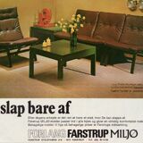 1970s, Danish loungechair by Farstrup, leather, canvas, bent wood.