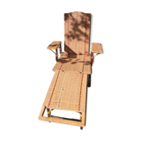 Vintage rattan lounger