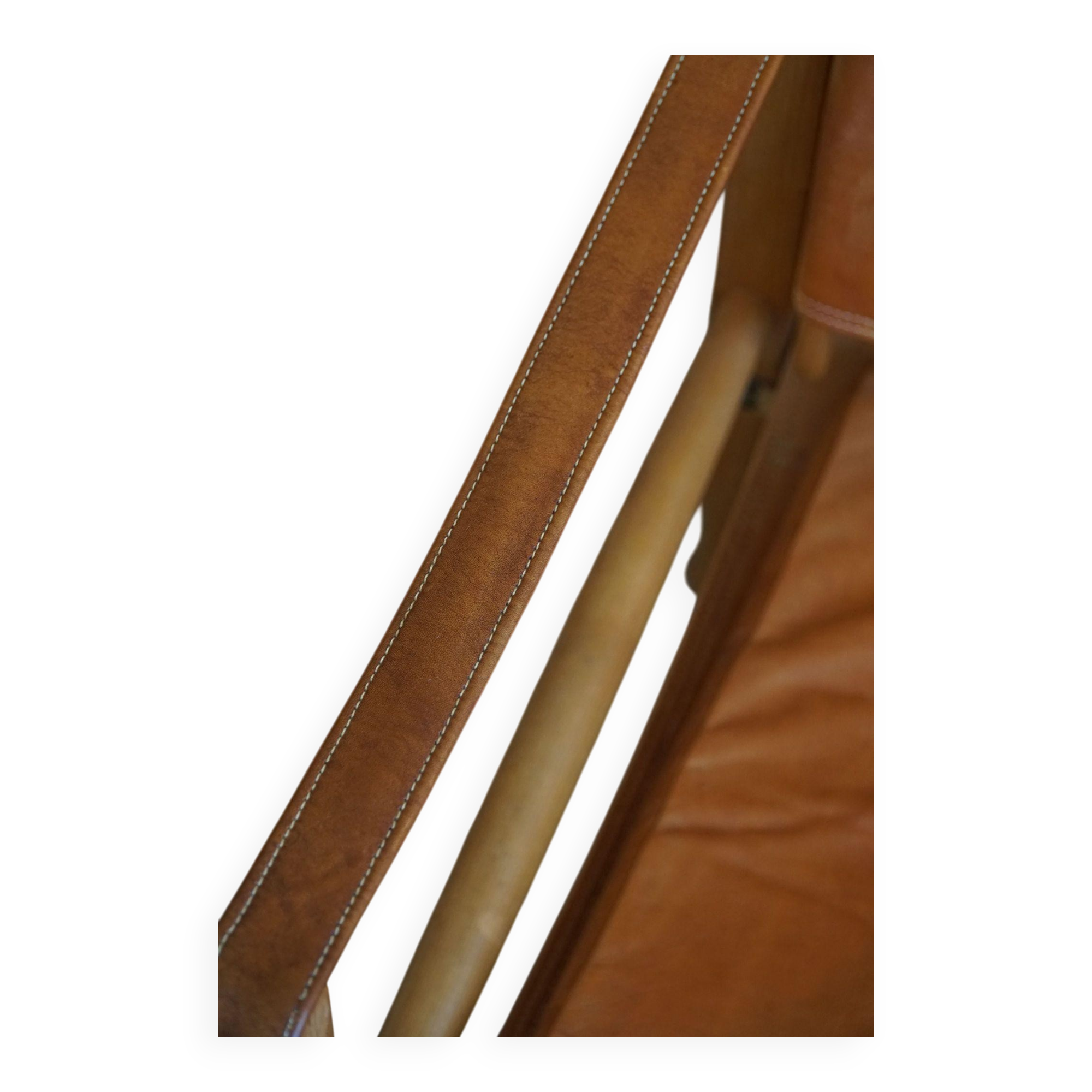 Kaare Klint, a pair of Safari chairs in ash and leather, Rud. Rasmussen, 1960s.