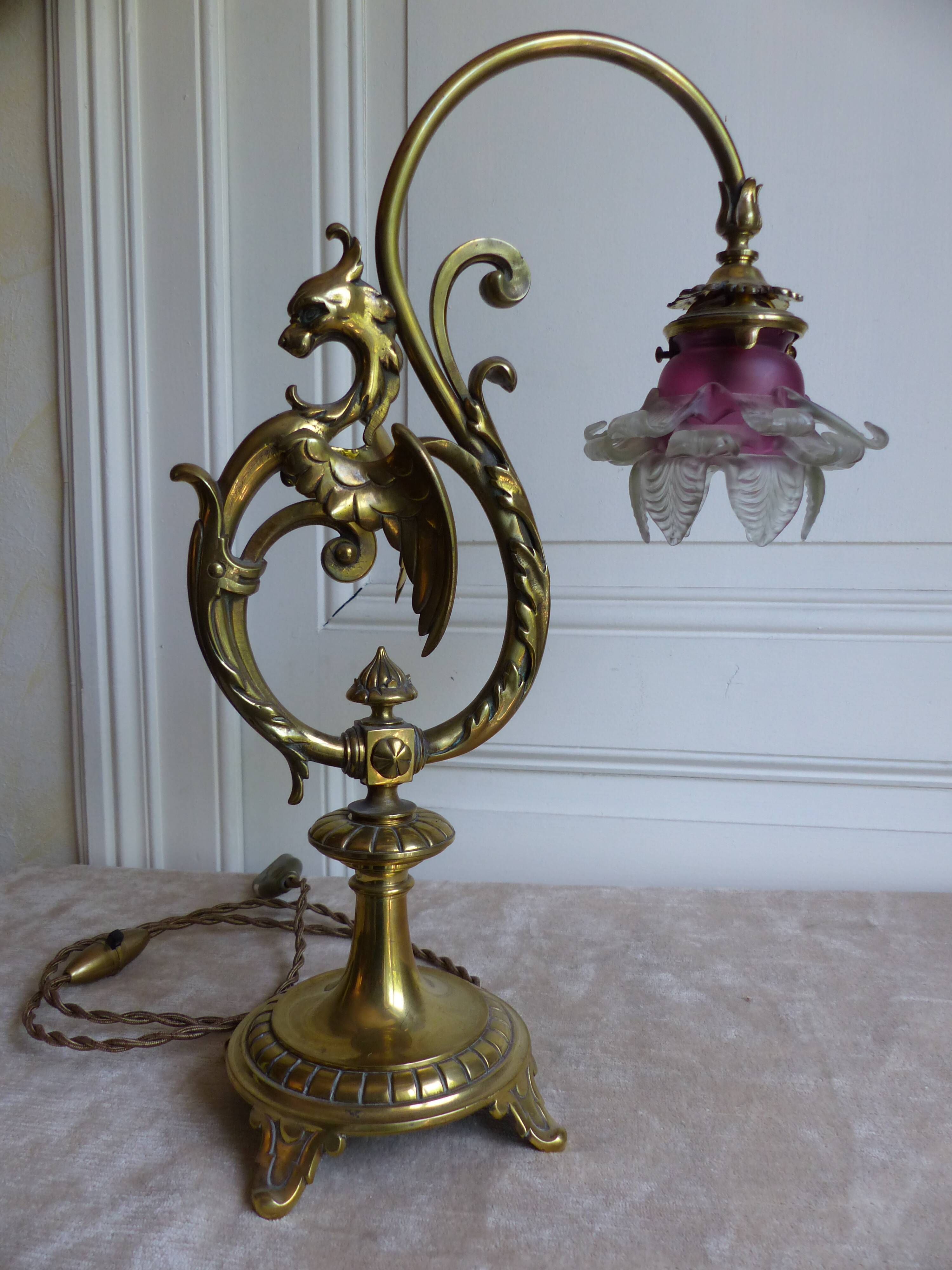 Bronze desk or living room lamp