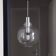 suspension vntage 1970 Limburg verre bullé et chrome