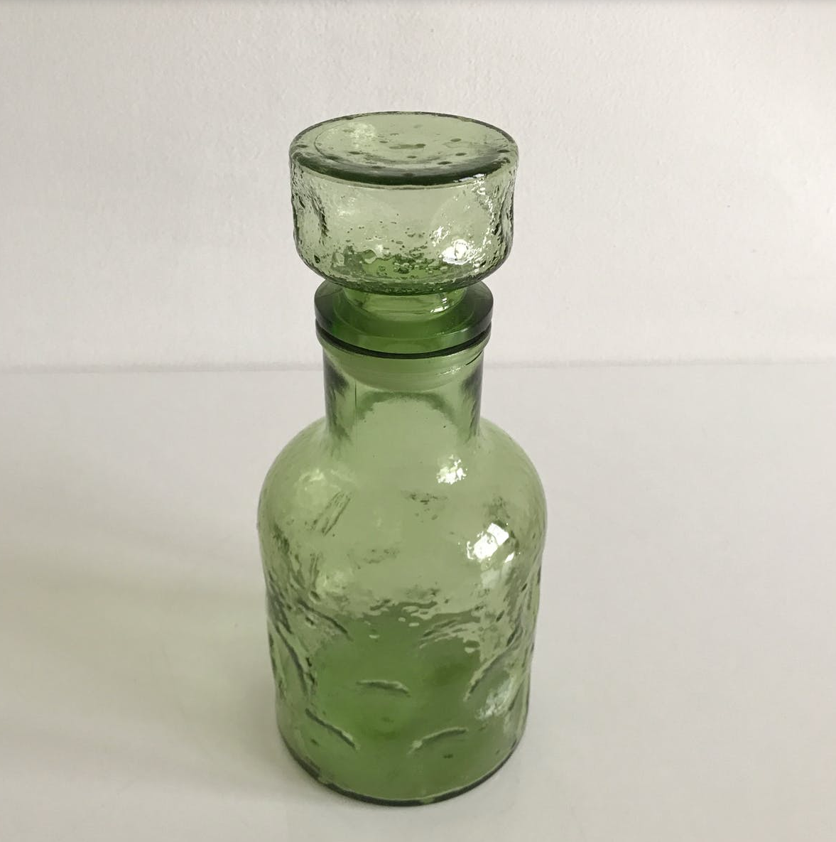 Bottle green carafe glass big Cap