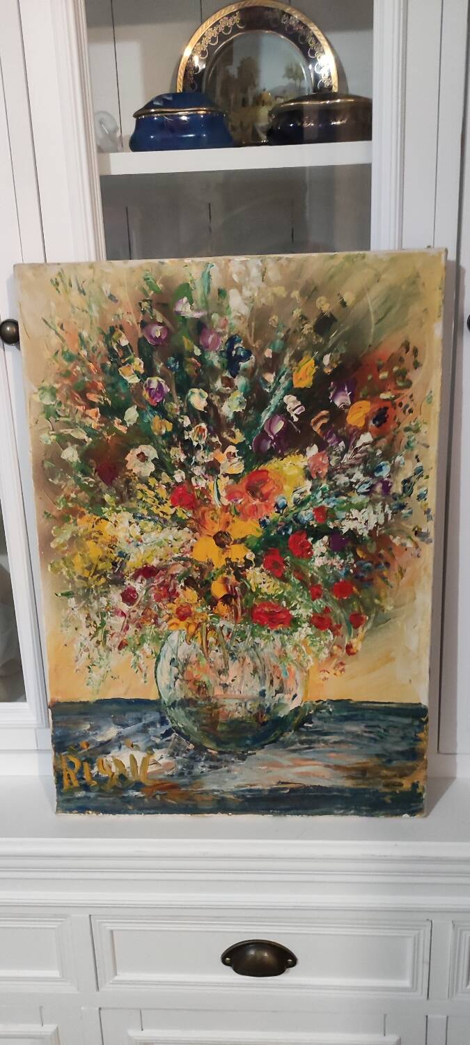 Oil on canvas signed Céleste Rigail