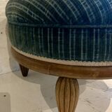 Art Deco footrest stool in beech 20th century