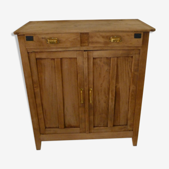 Buffet parisien vintage en bois brut des années 50