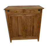 Buffet parisien vintage en bois brut des années 50
