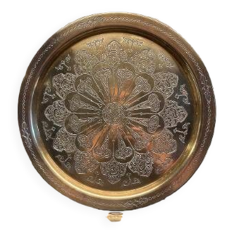 Oriental brass dish