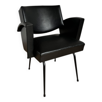 Fauteuil skaï vintage