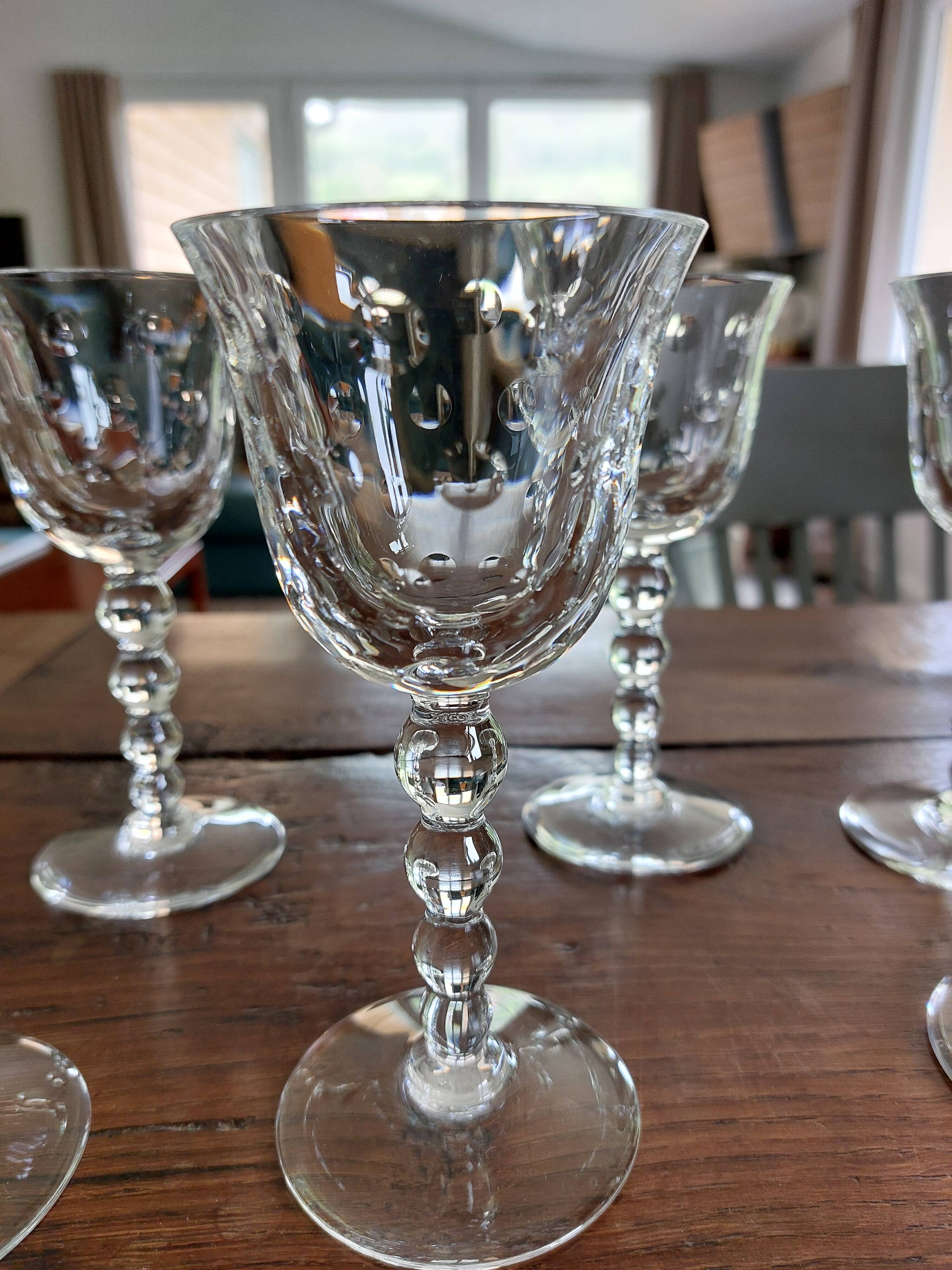 Glasses in Bordeaux Saint Louis No. 4 "Bubbles"